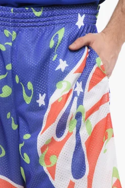 Shorts Traforati Stampati All-Over con Elastico in Vita></noscript>Sky High Farm Outlet