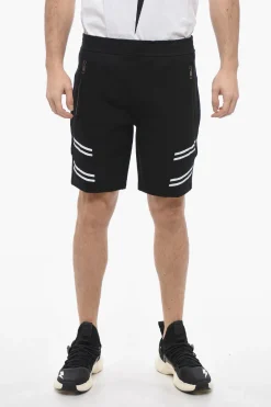 Shorts VARSITY Loose Fit a Vita Bassa con Inserti Elastici>Neil Barrett Fashion