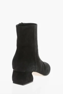 Online SI Covered Heel Suede Booties 5cm Donna Stivali