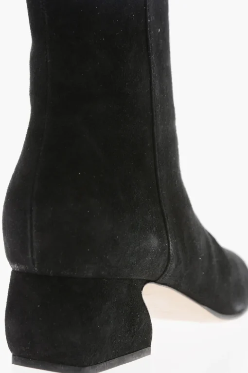 Online SI Covered Heel Suede Booties 5cm Donna Stivali