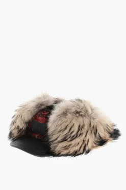 Hot SKI Cappello Baseball in Lana con Dettagli in Pelliccia Uomo Cappelli