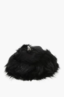 SKI Cappello Baseball in Tinta Unita con Logo a Contrasto e Dettagli in Ecopelliccia>Dsquared2 Fashion