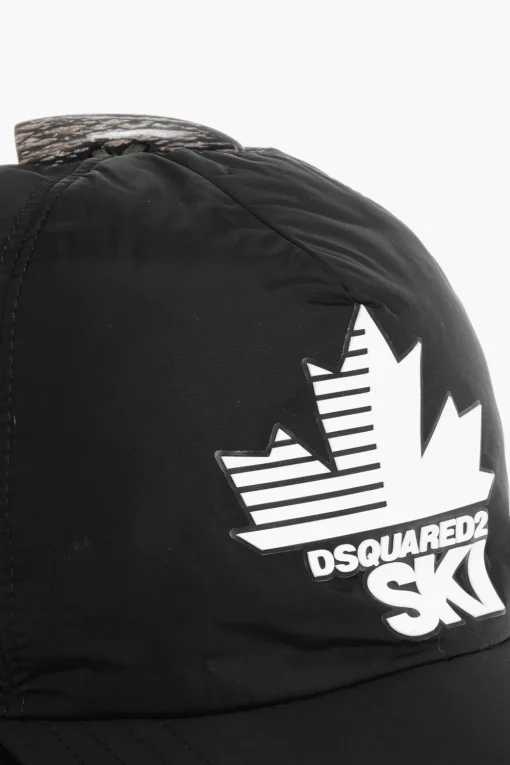 SKI Cappello Baseball in Tinta Unita con Logo a Contrasto e Dettagli in Ecopelliccia>Dsquared2 Fashion