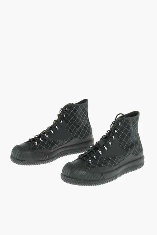 Online SLAMJAM sneakers alte in tessuto e motivo a rombi con dettagli in lurex Uomo Sneaker