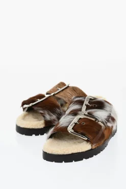 Sliders in Cavallino con Doppia Fibbia>Dsquared2 Online