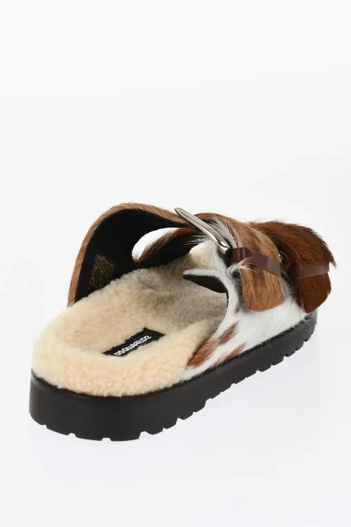 Sliders in Cavallino con Doppia Fibbia>Dsquared2 Online