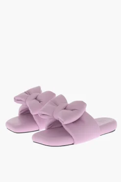 Best Sliders in Pelle Imbottita con Maxi Fiocco Donna Ballerine|Scarpe Basse