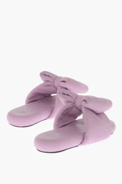 Best Sliders in Pelle Imbottita con Maxi Fiocco Donna Ballerine|Scarpe Basse