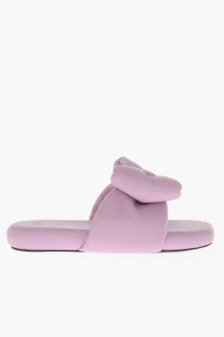 Best Sliders in Pelle Imbottita con Maxi Fiocco Donna Ballerine|Scarpe Basse