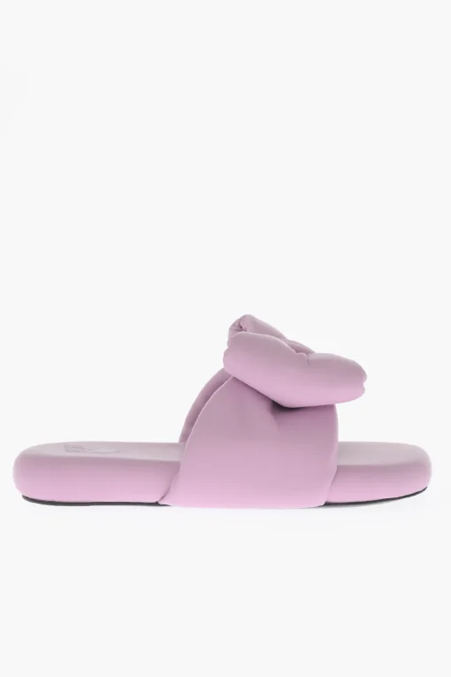 Best Sliders in Pelle Imbottita con Maxi Fiocco Donna Ballerine|Scarpe Basse