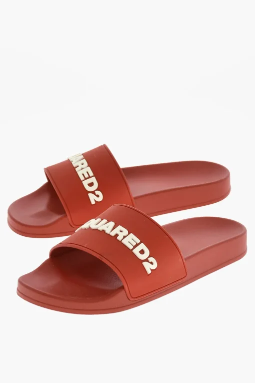 Slides In Gomma ICON Con Logo In Rilievo>Dsquared2 Sale