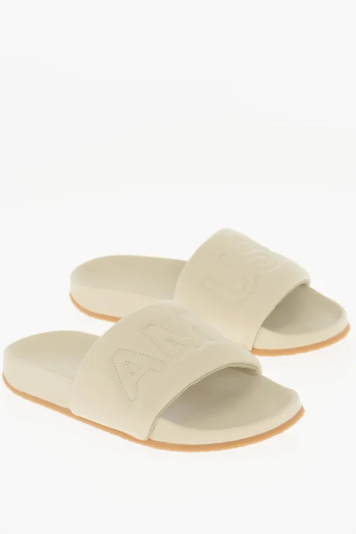 Best Slides in Pelle a Tinta Unita Uomo Scarpe Basse