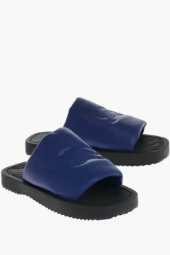 Slides Slip On in Pelle con EDK>Burberry Discount