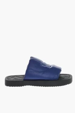 Slides Slip On in Pelle con EDK></noscript>Burberry Discount