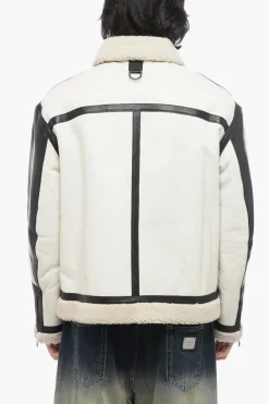 SLIM CURLY CRACKED SHEEPSKIN JACKET>Neil Barrett Fashion