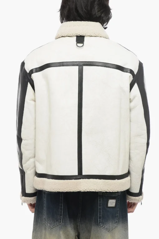 SLIM CURLY CRACKED SHEEPSKIN JACKET>Neil Barrett Fashion