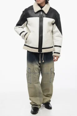 SLIM CURLY CRACKED SHEEPSKIN JACKET></noscript>Neil Barrett Fashion