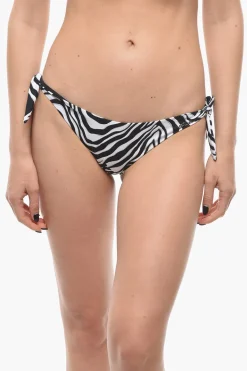 Outlet Slip Bikini a Fantasia Animalier con Laccetti Laterali Donna Costumi Da Bagno