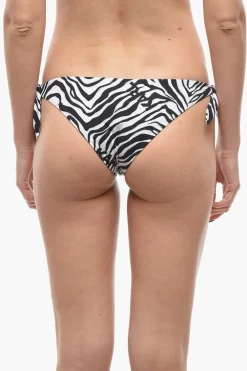 Outlet Slip Bikini a Fantasia Animalier con Laccetti Laterali Donna Costumi Da Bagno
