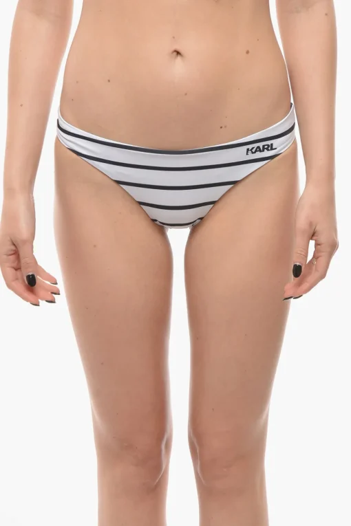 Slip Bikini a Righe Awning Bicolore>Karl Lagerfeld Hot