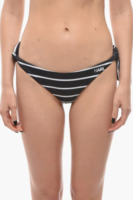 Discount Slip Bikini a Righe Awning con Lacci da Annodare Donna Costumi Da Bagno