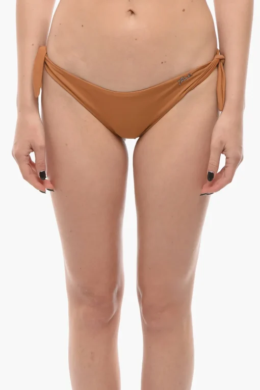Slip Bikini A Tinta Unita con lacci da Annodare>Karl Lagerfeld Hot