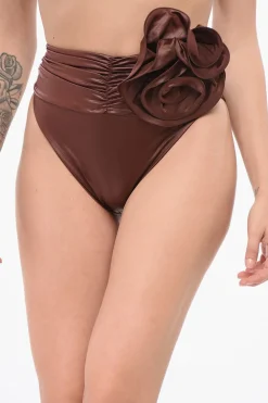 Fashion Slip Bikini a Vita Alta con Dettaglio Removibile Donna Costumi Da Bagno