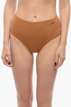 New Slip Bikini a Vita Alta con Logo Argentato Donna Costumi Da Bagno