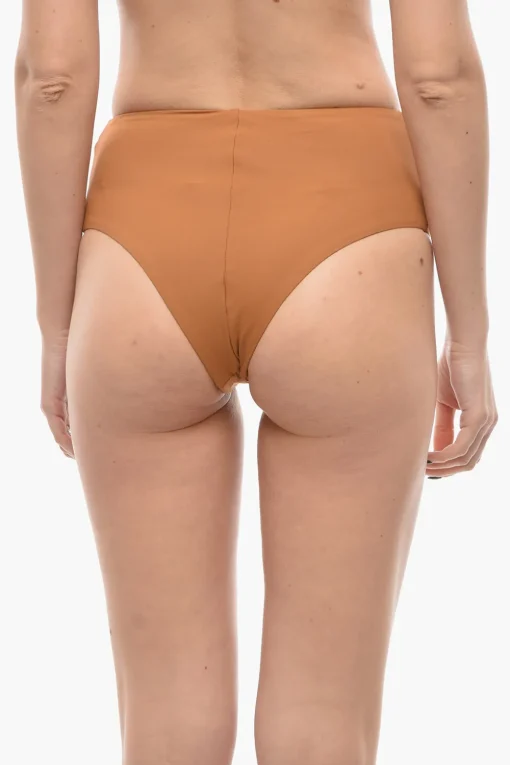 New Slip Bikini a Vita Alta con Logo Argentato Donna Costumi Da Bagno