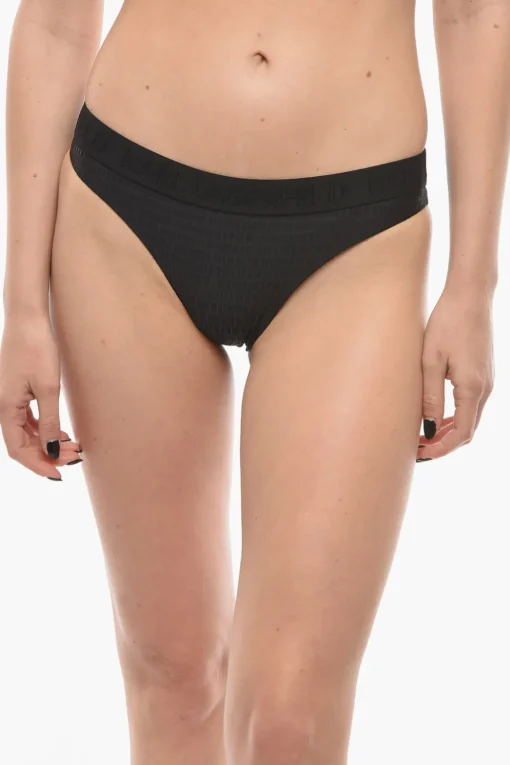 Slip Bikini con Motivo All-Over>Karl Lagerfeld Discount