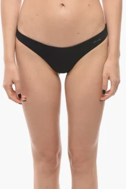Hot Slip Bikini in Tinta unita con Dettaglio Logo Donna Costumi Da Bagno