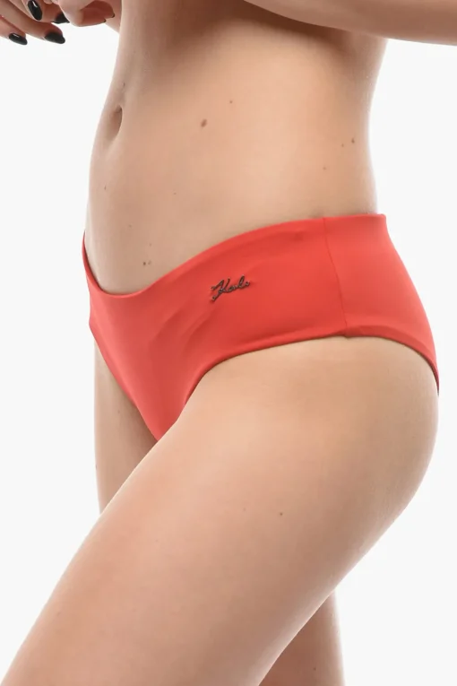 Slip Bikini KARL & CHOUPETTE a V con Logo>Karl Lagerfeld Clearance