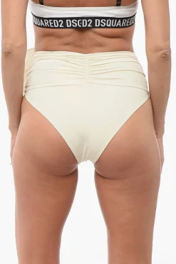 Fashion Slip Bikini Sgambato con Spilla Removibile Donna Costumi Da Bagno