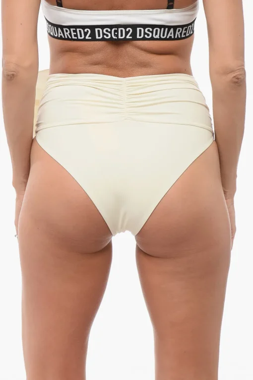 Fashion Slip Bikini Sgambato con Spilla Removibile Donna Costumi Da Bagno