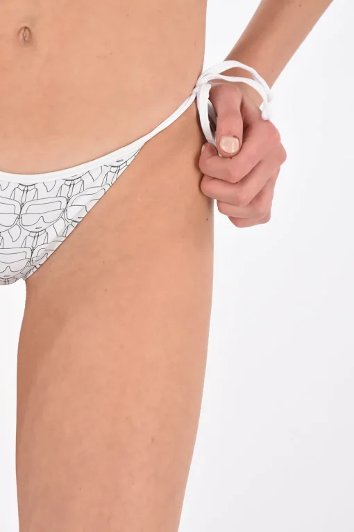 Hot slip bikini stampato con laccetti laterali Donna Costumi Da Bagno