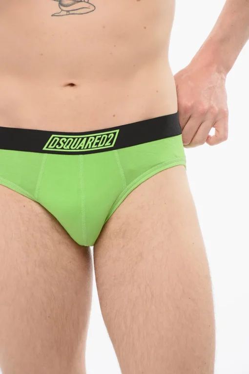 Slip Elasticizzato Con Banda Logata>Dsquared2 Discount