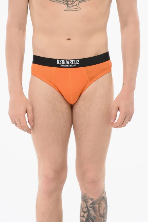Slip In Cotone Con Banda Logata>Dsquared2 Clearance