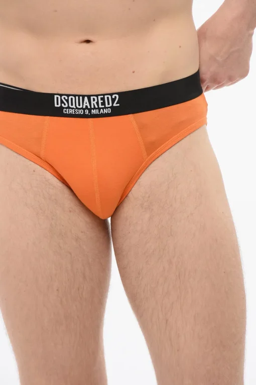 Slip In Cotone Con Banda Logata>Dsquared2 Clearance