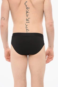 Online Slip In Cotone Con Banda Logata Uomo Intimo