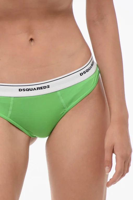 Slip In Cotone Stretch Con Banda Logata>Dsquared2 Outlet