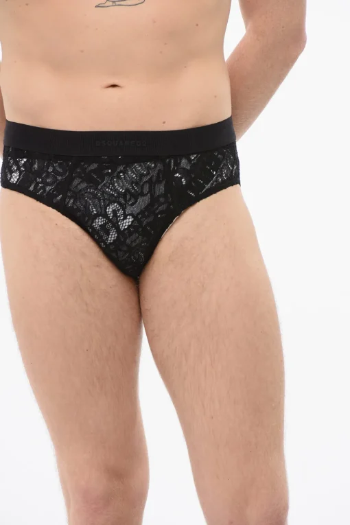 Online Slip In Pizzo Con Banda Logata Uomo Intimo