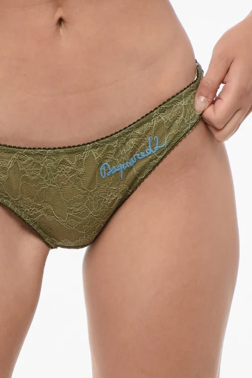 Online Slip in Pizzo con Ricami Donna Intimo