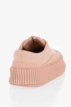 Sneakers Allacciate in Canvas con Suola Chunky>Jil Sander Hot