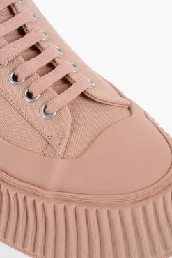 Sneakers Allacciate in Canvas con Suola Chunky></noscript>Jil Sander Hot