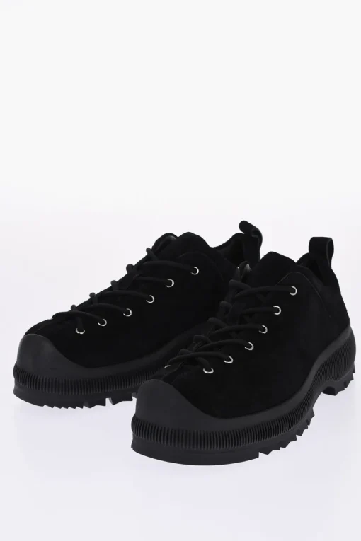 New Sneakers Allacciate in Suede con Suola Vibram Uomo Sneaker