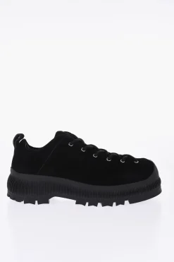 New Sneakers Allacciate in Suede con Suola Vibram Uomo Sneaker