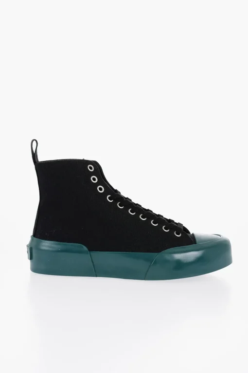 Clearance Sneakers Allacciate JUNGLE in Canvas con Suola in Gomma Donna Sneaker