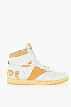 Clearance Sneakers Alte in Pelle con Logo in Suede Uomo Sneaker