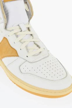 Clearance Sneakers Alte in Pelle con Logo in Suede Uomo Sneaker