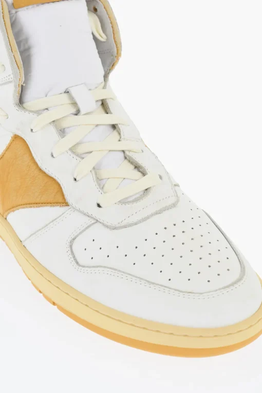 Clearance Sneakers Alte in Pelle con Logo in Suede Uomo Sneaker
